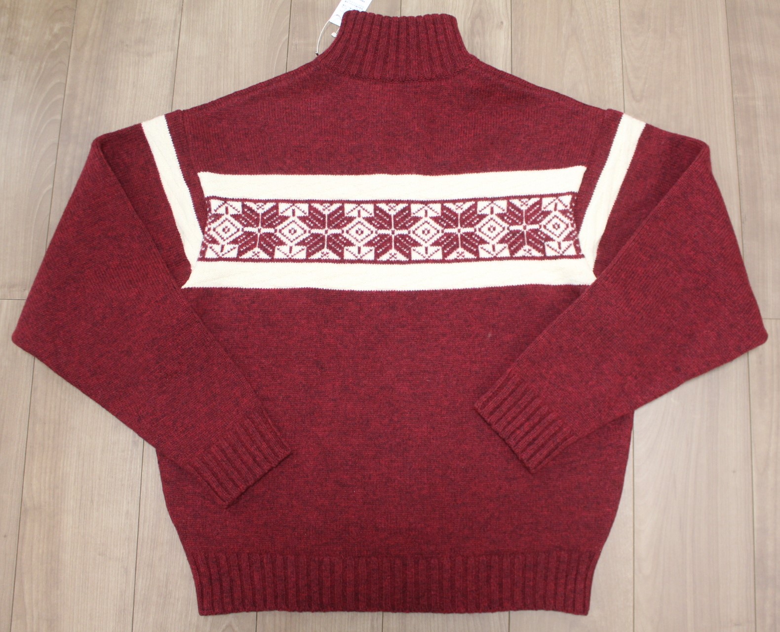 5G Wool Snow Pattern Half ZIP Sweater K2310KN108