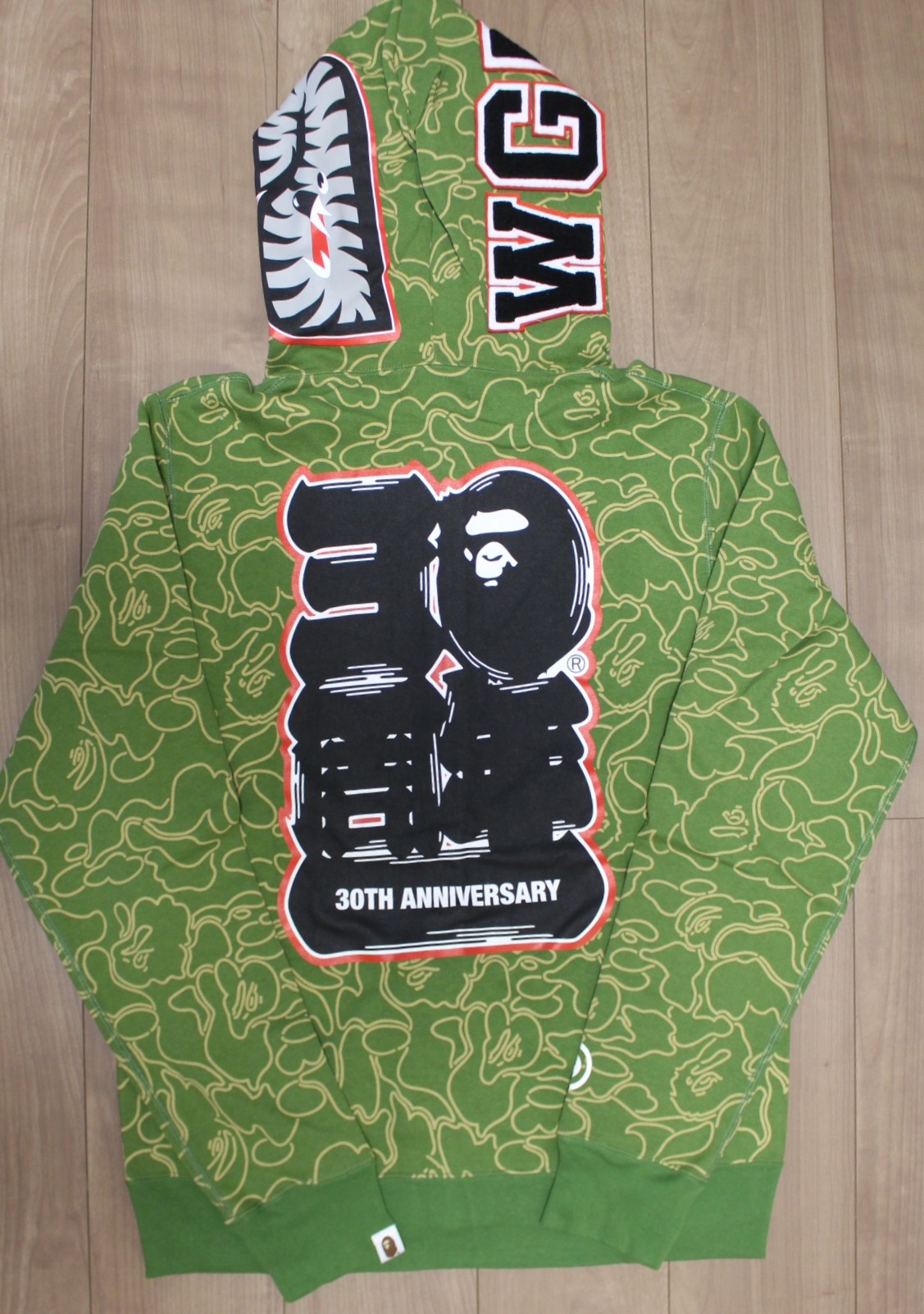 BAPE 30TH ANNIV. LINE CAMO SHARK FULL ZIP HOODIE 1J70-115-001