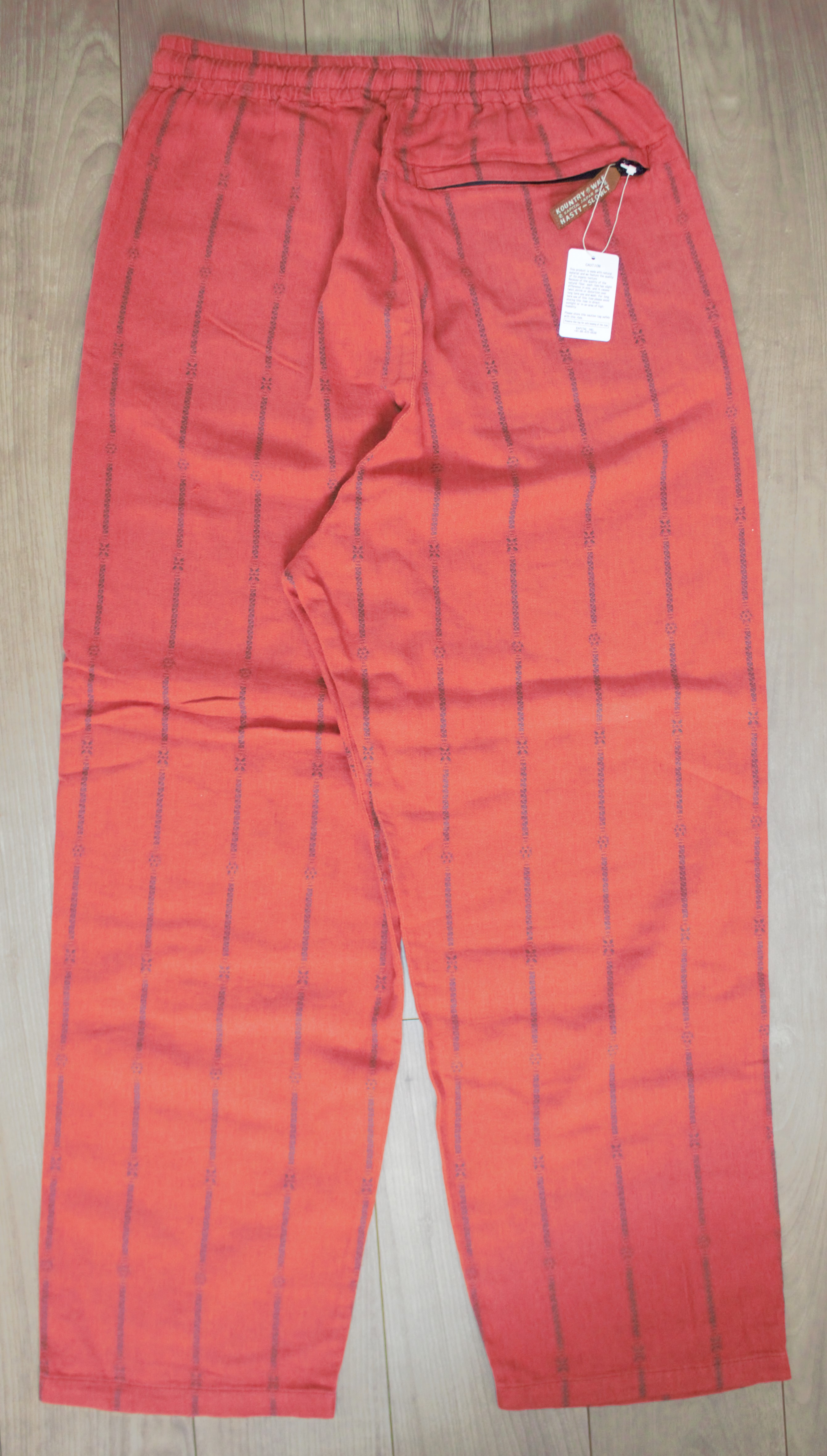 Cotton Linen Siamese Stripe Easy Pants K2402LP004